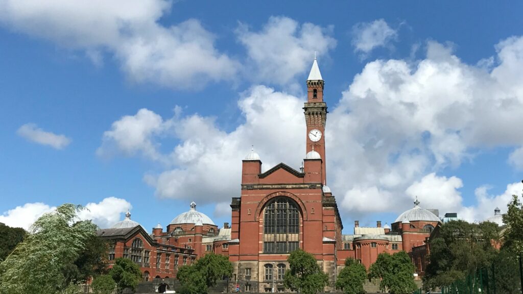 Aston Webb building with Old Joe clock tower behind